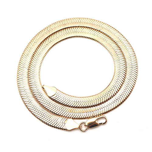 金色扁蛇链项链
