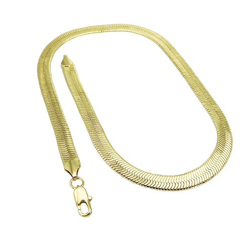 金色铜鳞片项链