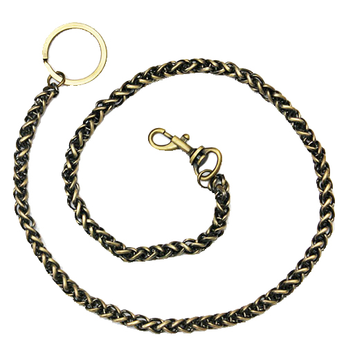 男士嘻哈金属青古铜色牛仔裤链